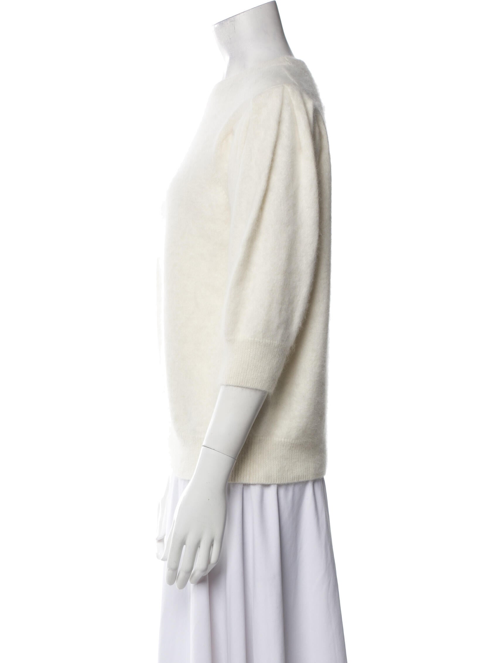 Caroline Constas Angora Crew Neck Sweater