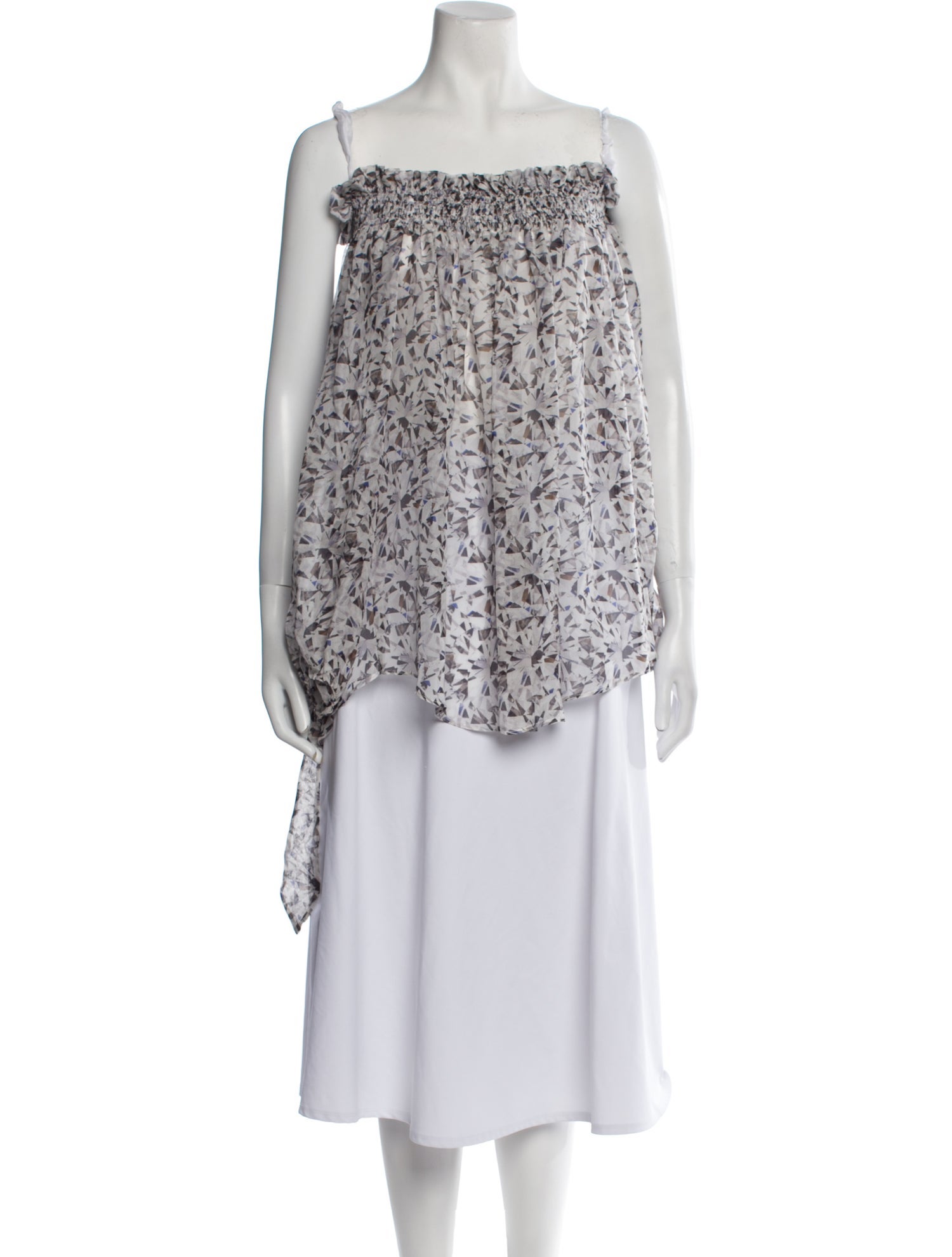 Caroline Constas Printed Square Neckline Tunic