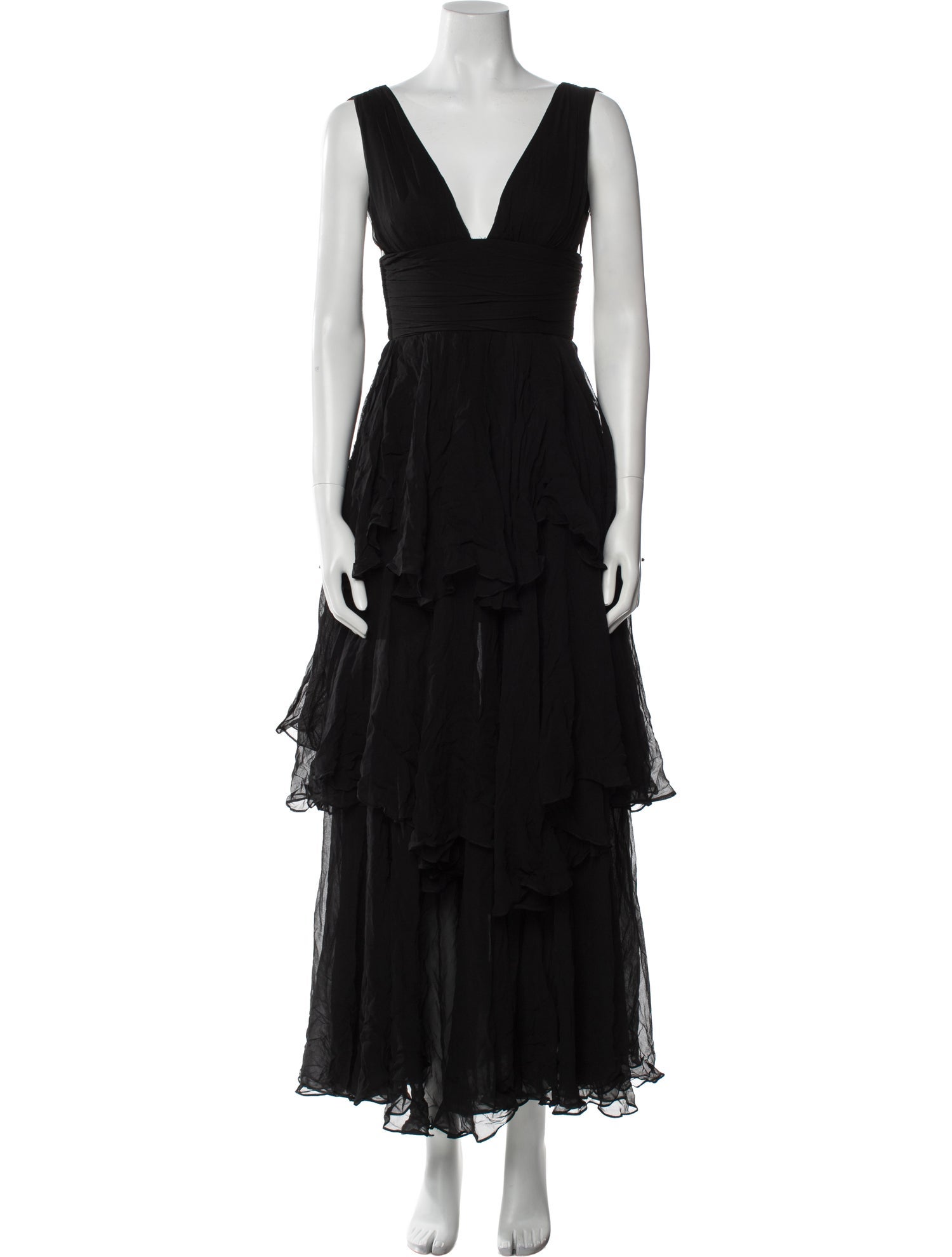 Caroline Constas V-Neck Long Dress