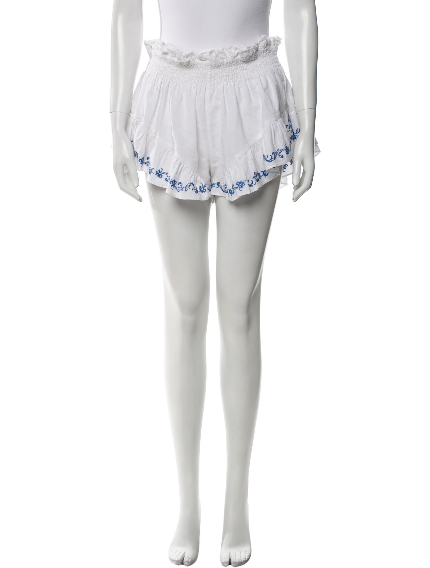 Caroline Constas Linen Mini Shorts