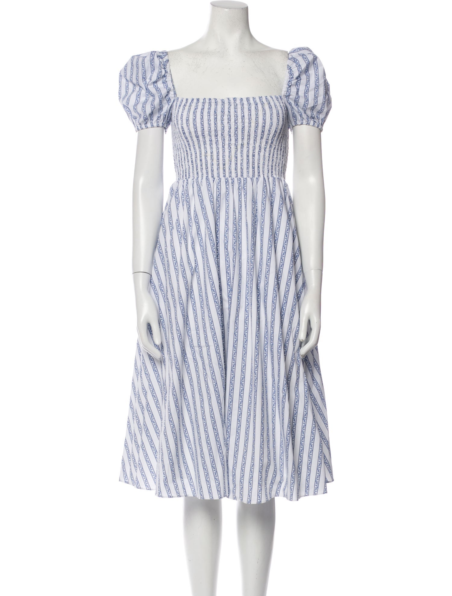 Caroline Constas Striped Knee-Length Dress