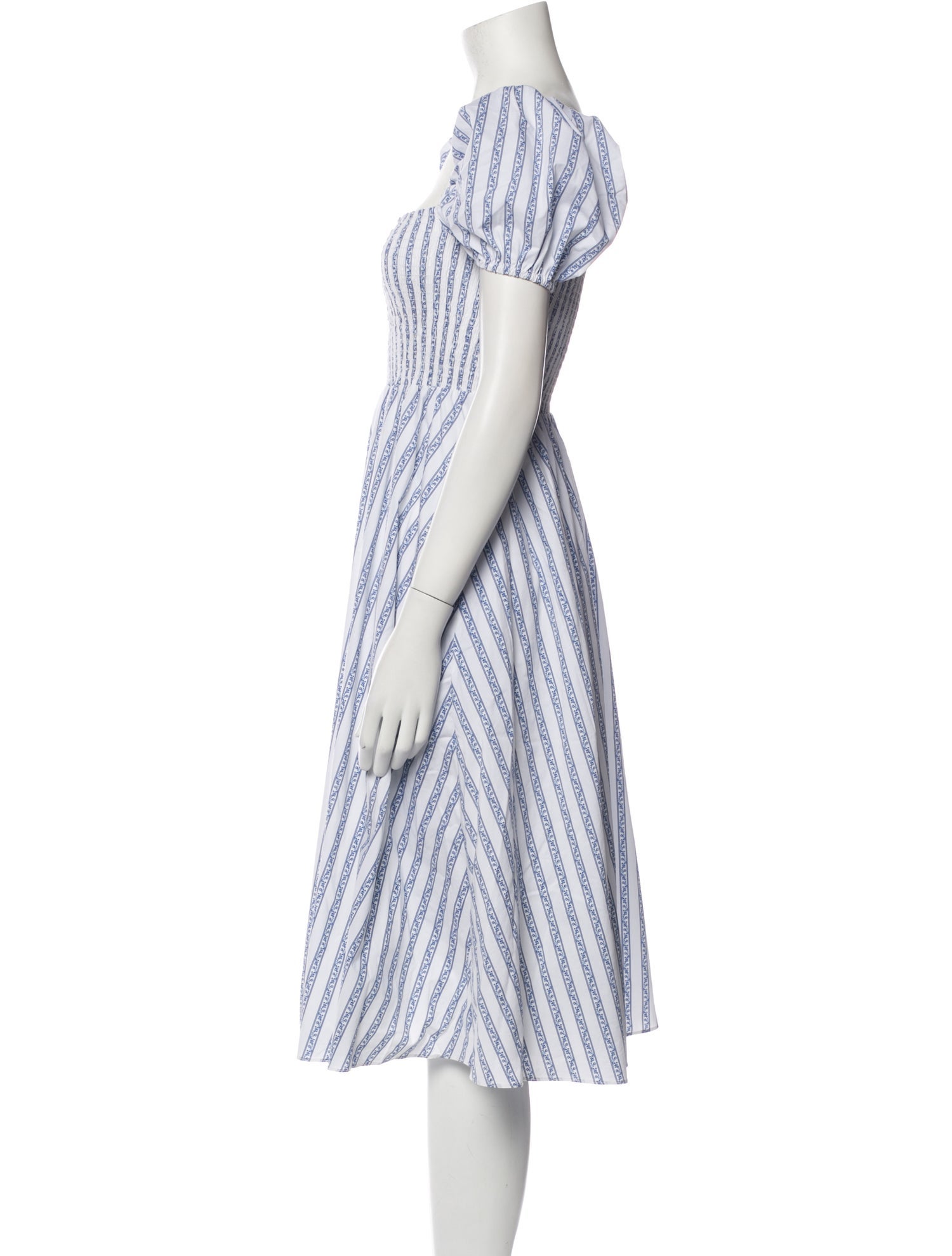 Caroline Constas Striped Knee-Length Dress