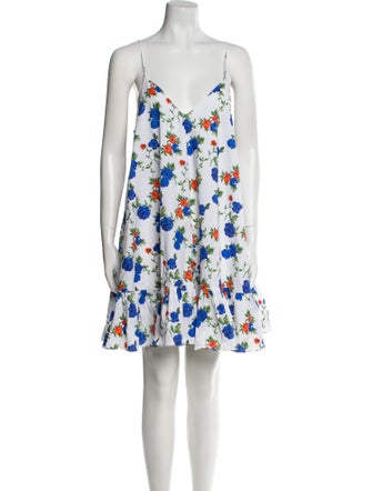 Caroline Constas Floral Print Mini Dress