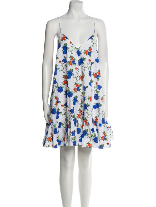 Caroline Constas Floral Print Mini Dress