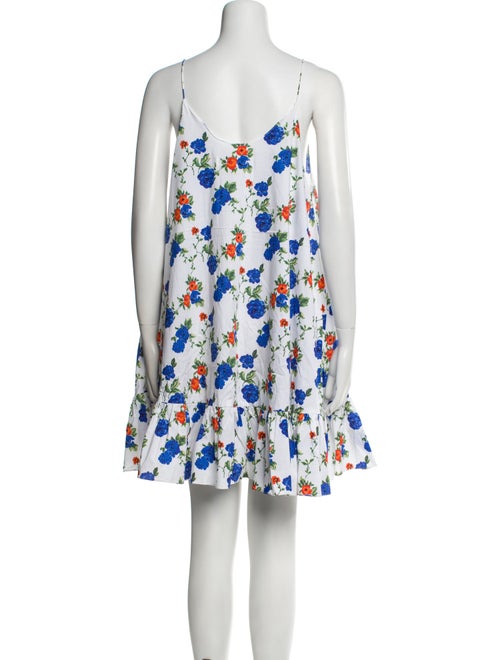 Caroline Constas Floral Print Mini Dress