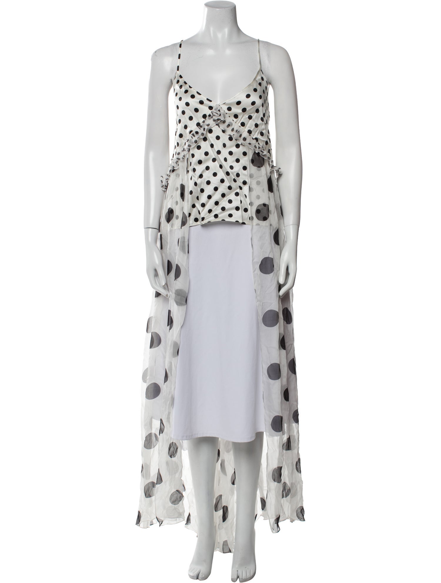 Caroline Constas Silk Polka Dot Print Tunic