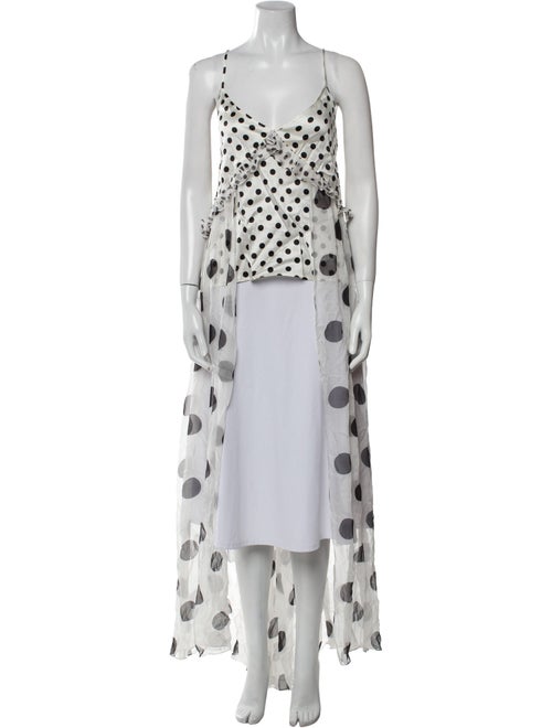 Caroline Constas Silk Polka Dot Print Tunic