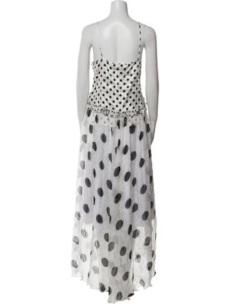 Caroline Constas Silk Polka Dot Print Tunic