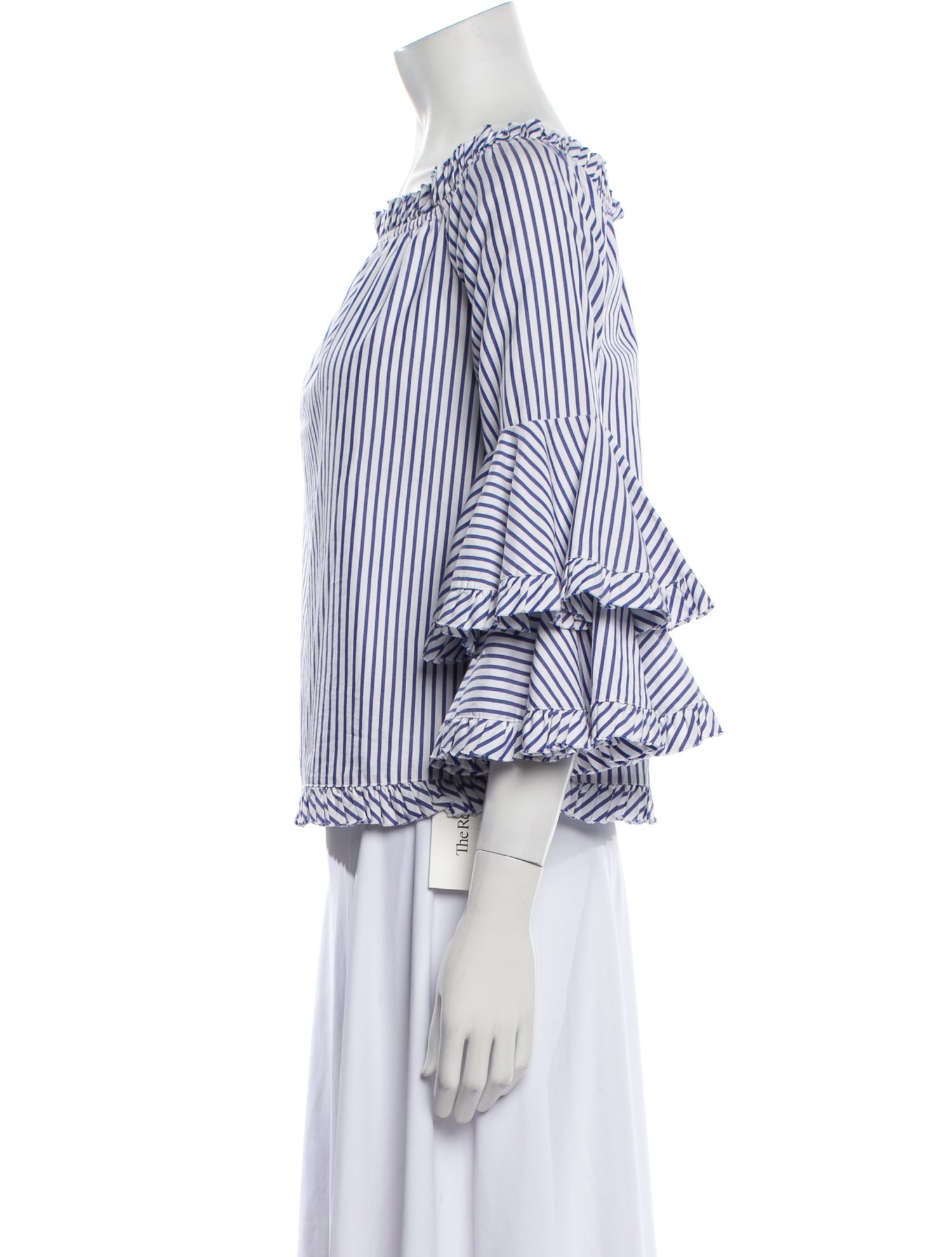 Caroline Constas Striped Off-The-Shoulder Blouse