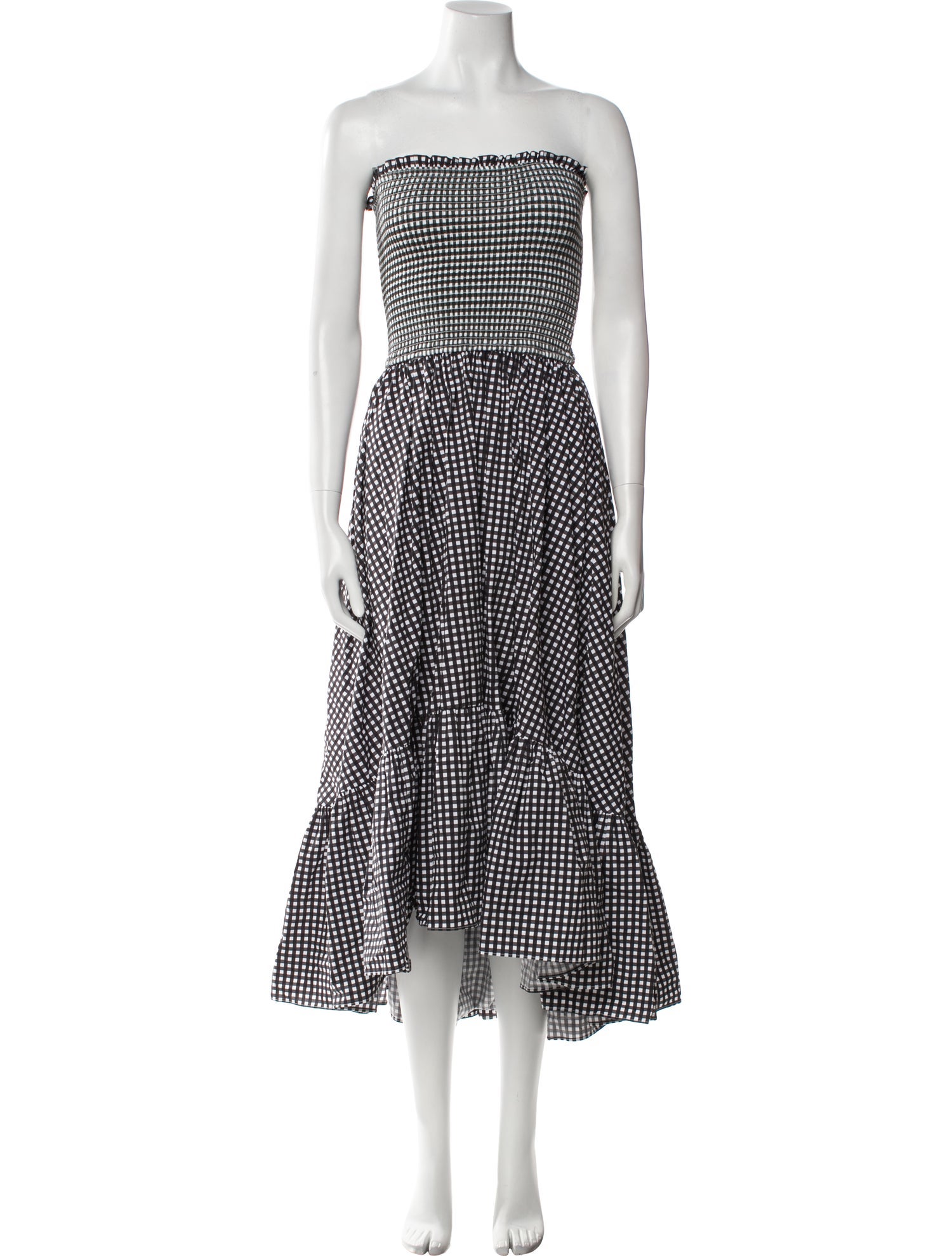 Caroline Constas Polka Dot Print Midi Length Dress
