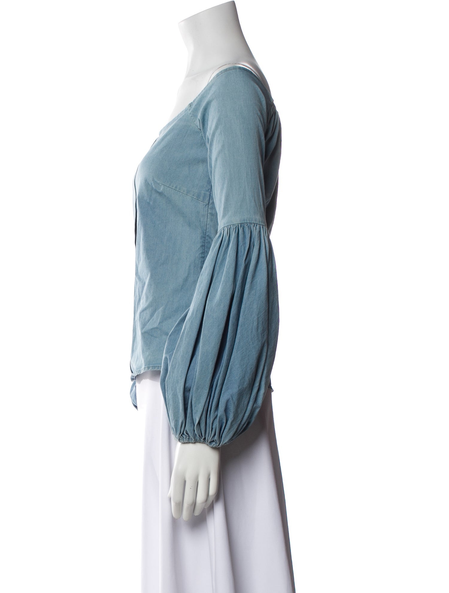 Caroline Constas Off-The-Shoulder Long Sleeve Blouse w/ Tags