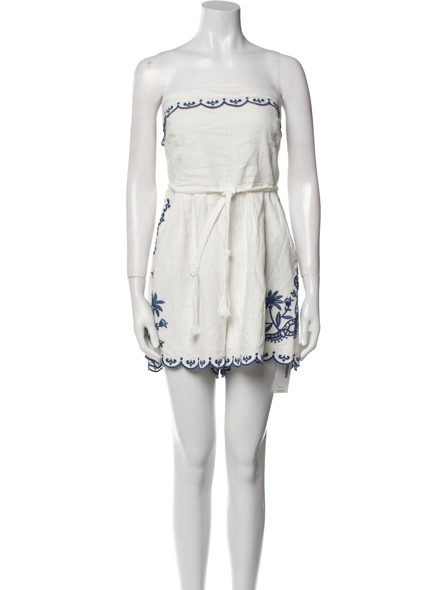 Caroline Constas Floral Print Strapless Romper w/ Tags