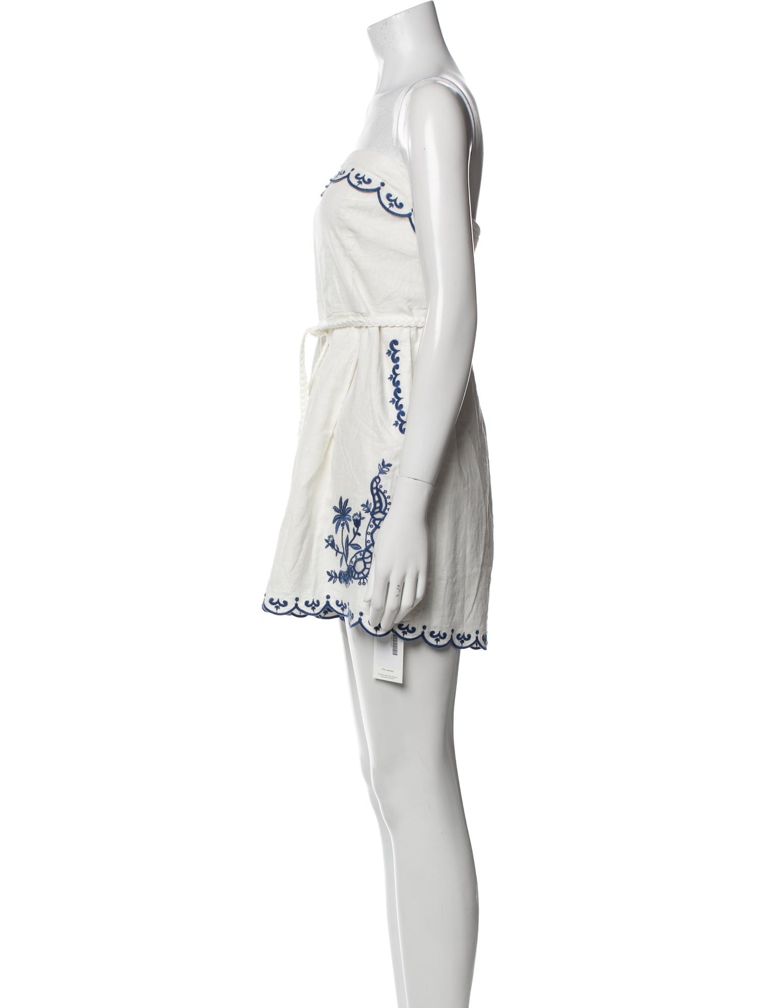 Caroline Constas Floral Print Strapless Romper w/ Tags