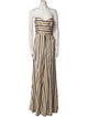 Caroline Constas Striped Strapless Jumpsuit
