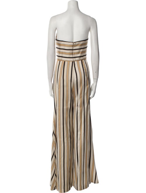 Caroline Constas Striped Strapless Jumpsuit