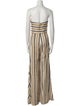Caroline Constas Striped Strapless Jumpsuit