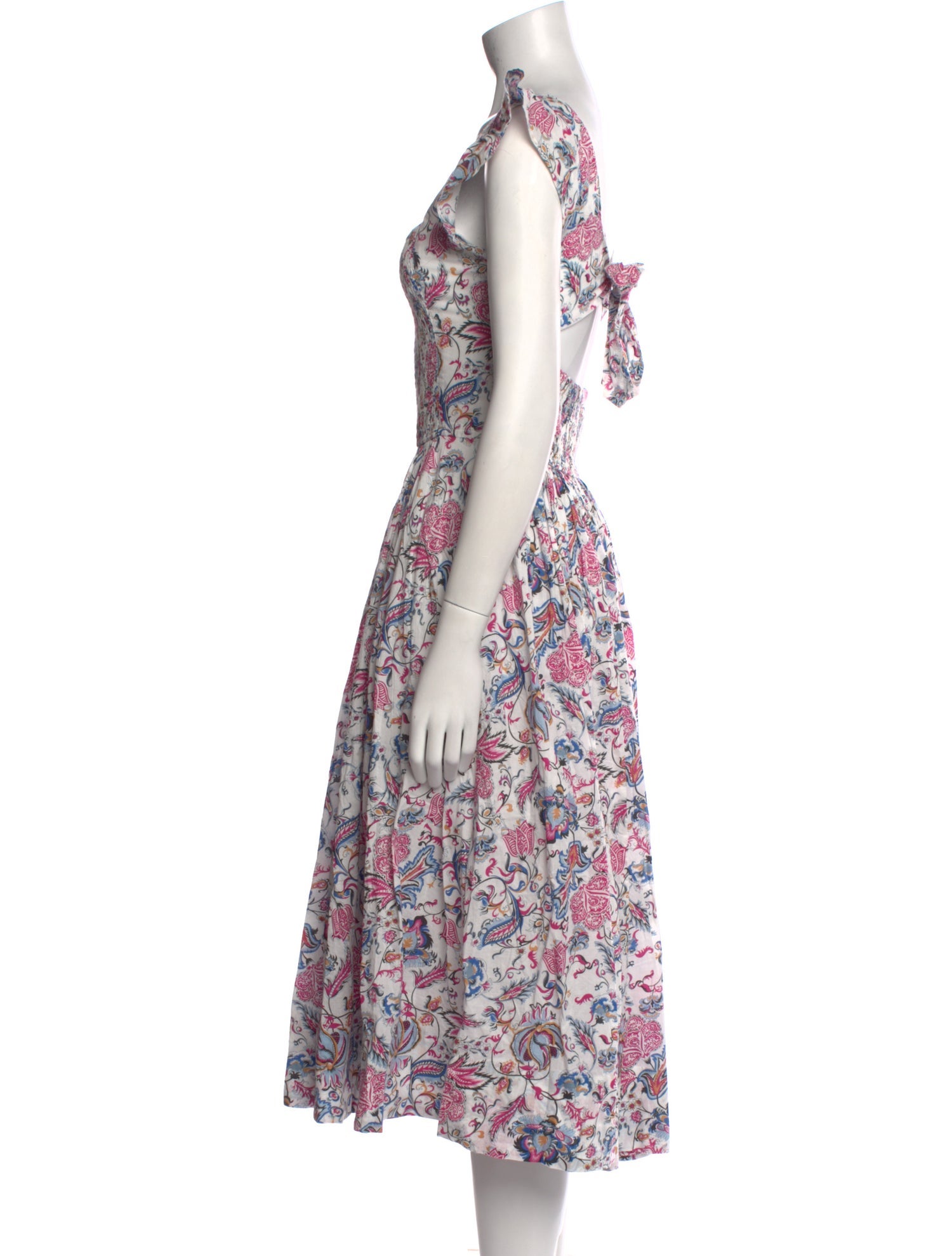 Caroline Constas Floral Print Midi Length Dress w/ Tags