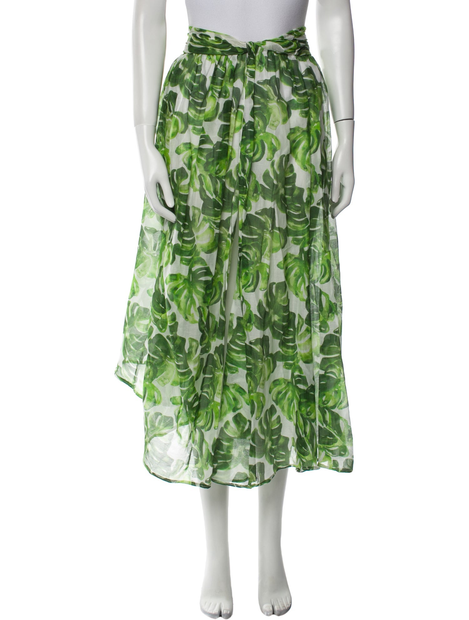 Caroline Constas Printed Midi Length Skirt