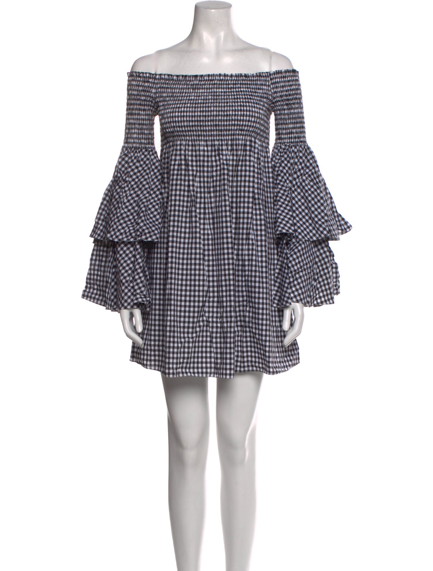 Caroline Constas Plaid Print Mini Dress