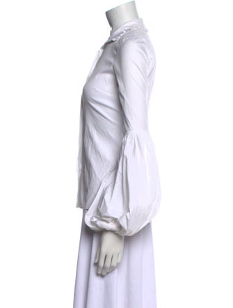 Caroline Constas Long Sleeve Button-Up Top