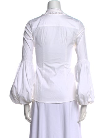 Caroline Constas Long Sleeve Button-Up Top
