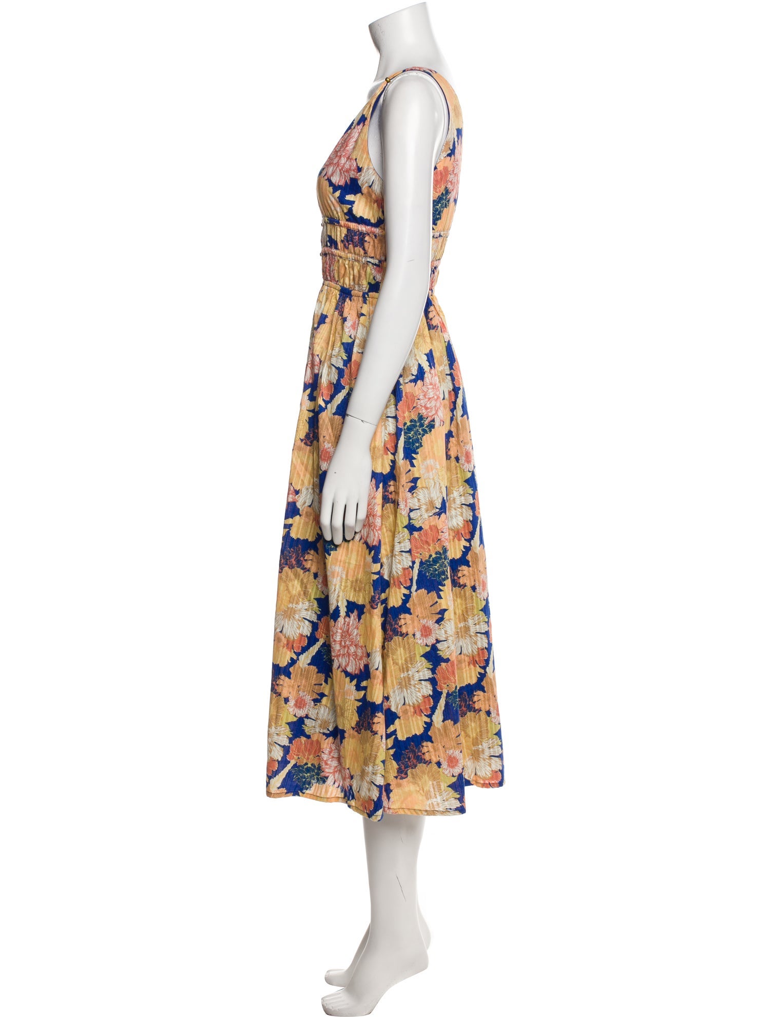 Caroline Constas Floral Print Midi Length Dress w/ Tags