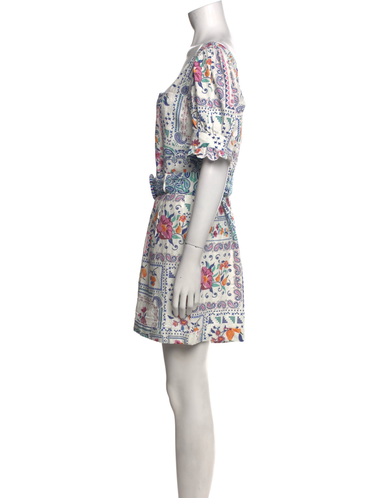 Caroline Constas Floral Print Scoop Neck Romper w/ Tags