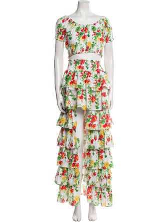 Caroline Constas Printed Skirt Set