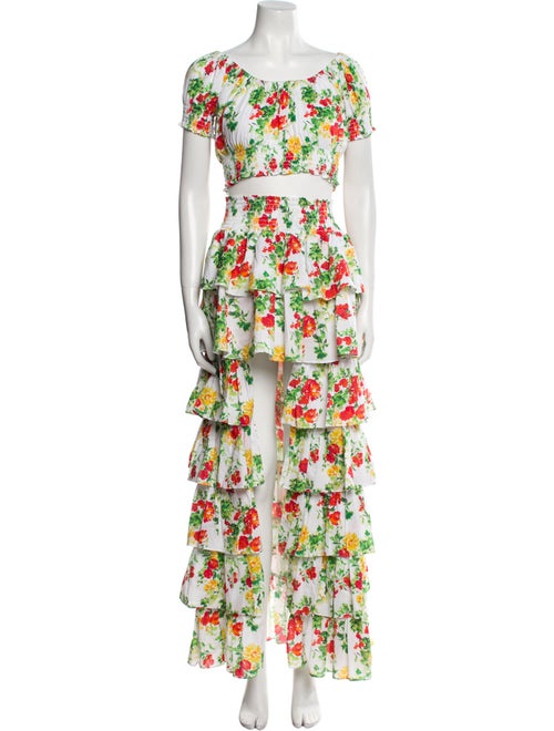 Caroline Constas Printed Skirt Set