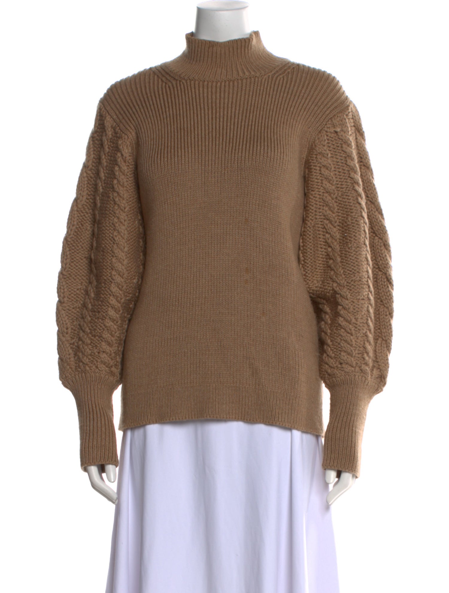 Caroline Constas Merino Wool Mock Neck Sweater