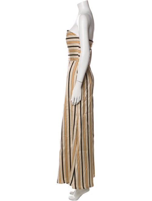 Caroline Constas Striped Strapless Jumpsuit
