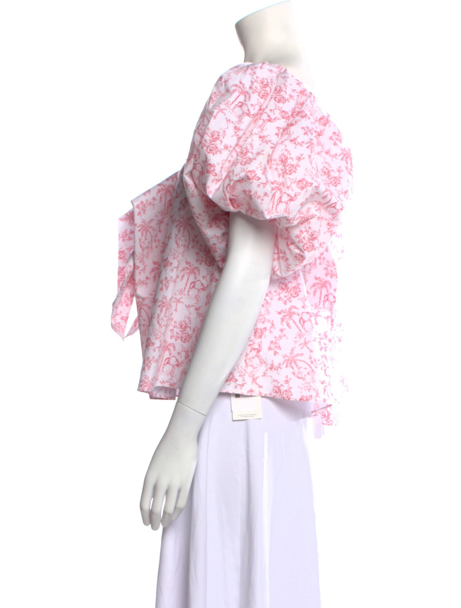 Caroline Constas Floral Print Square Neckline Blouse