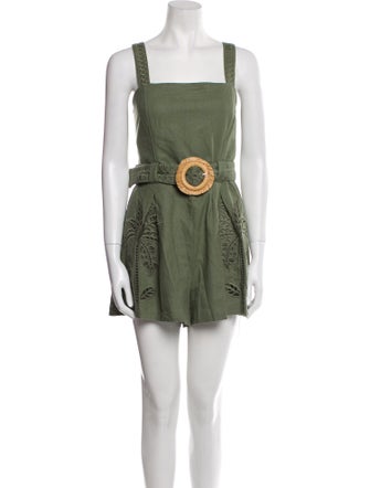 Caroline Constas Square Neckline Romper