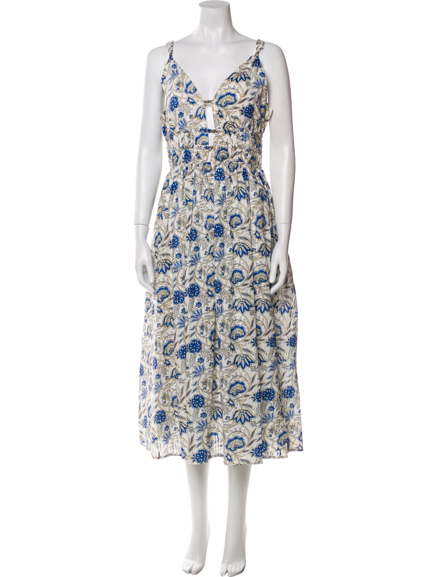 Caroline Constas Floral Print Midi Length Dress w/ Tags