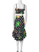 Caroline Constas Polka Dot Print Skirt Set