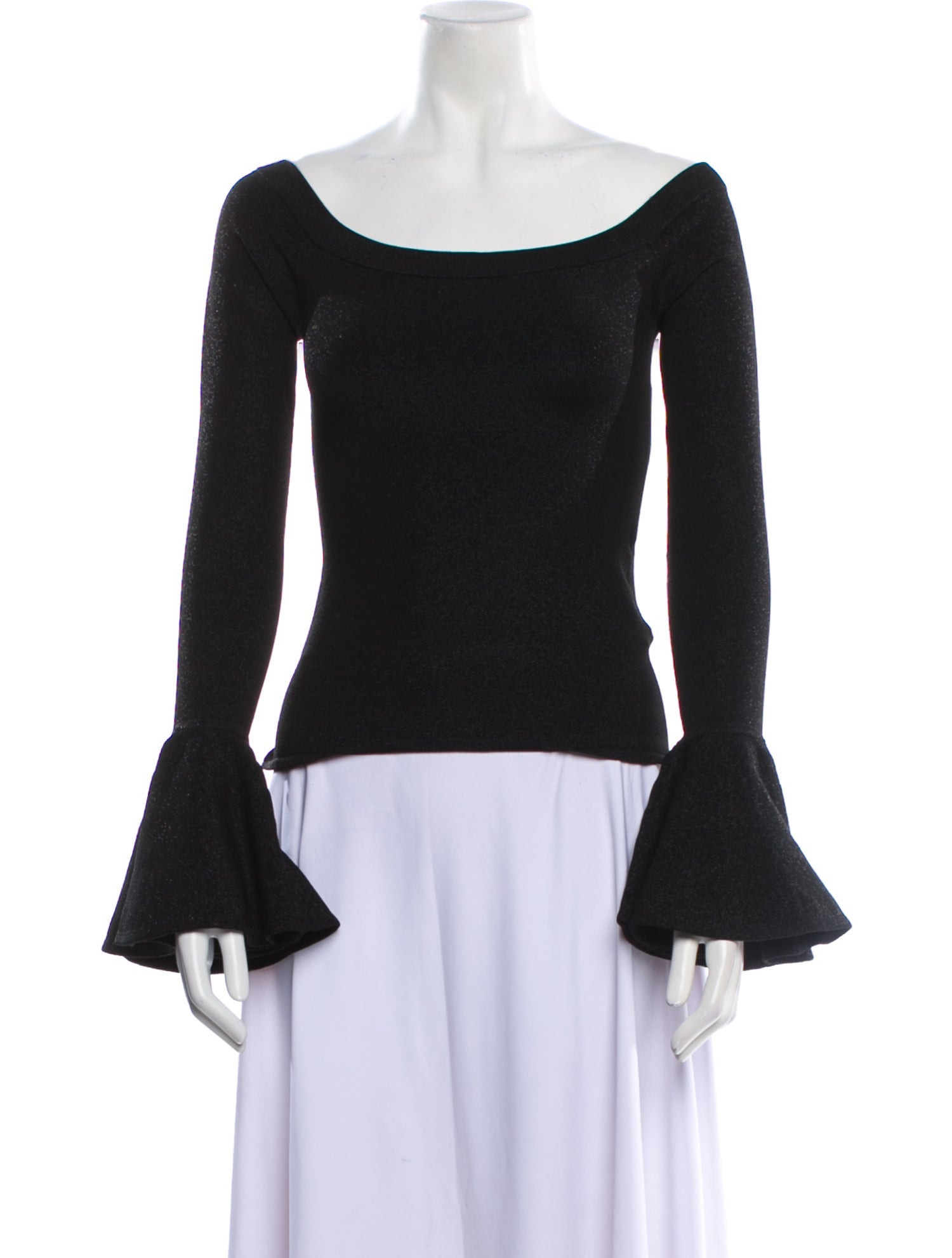 Caroline Constas Scoop Neck Long Sleeve Top