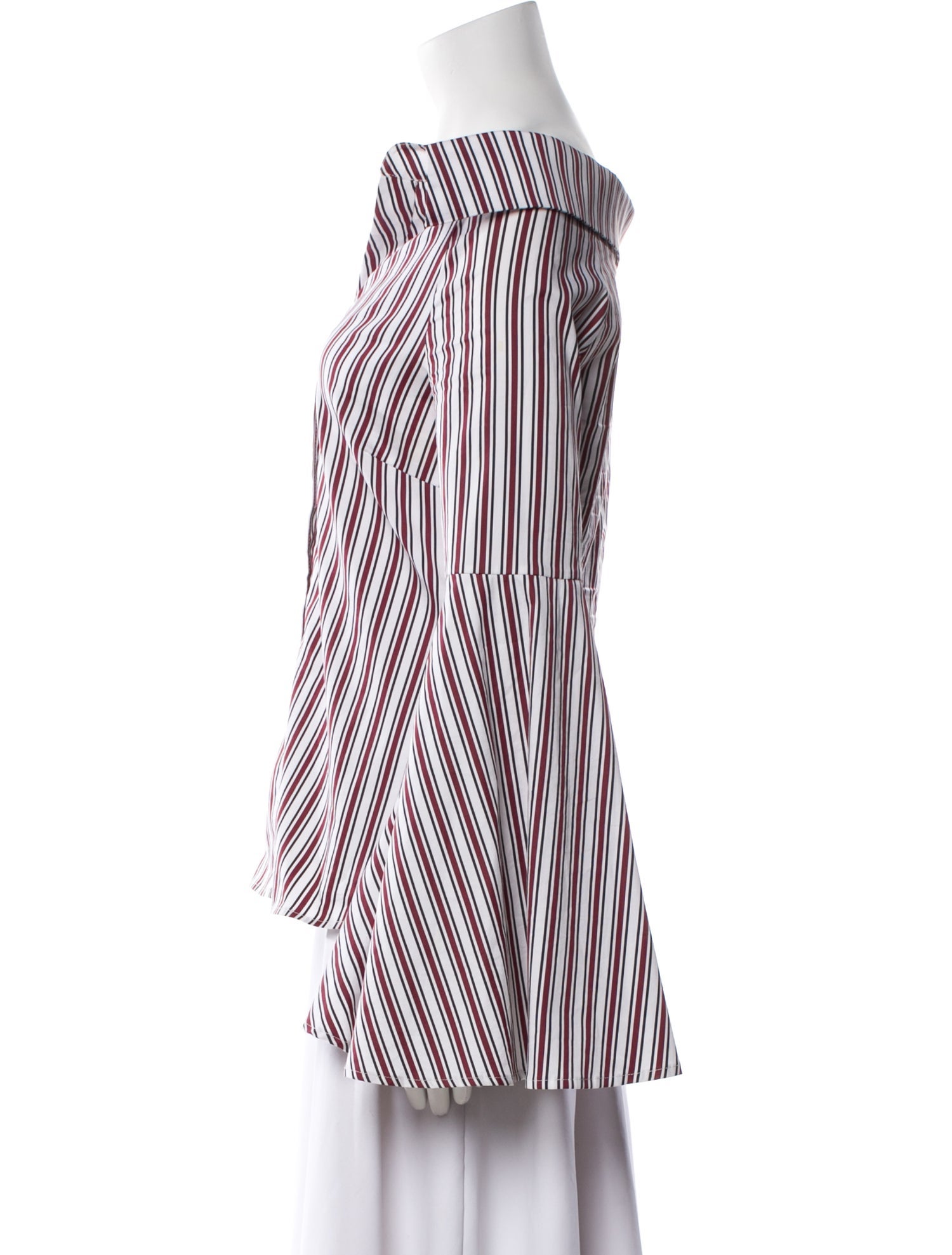 Caroline Constas Striped Off-The-Shoulder Blouse