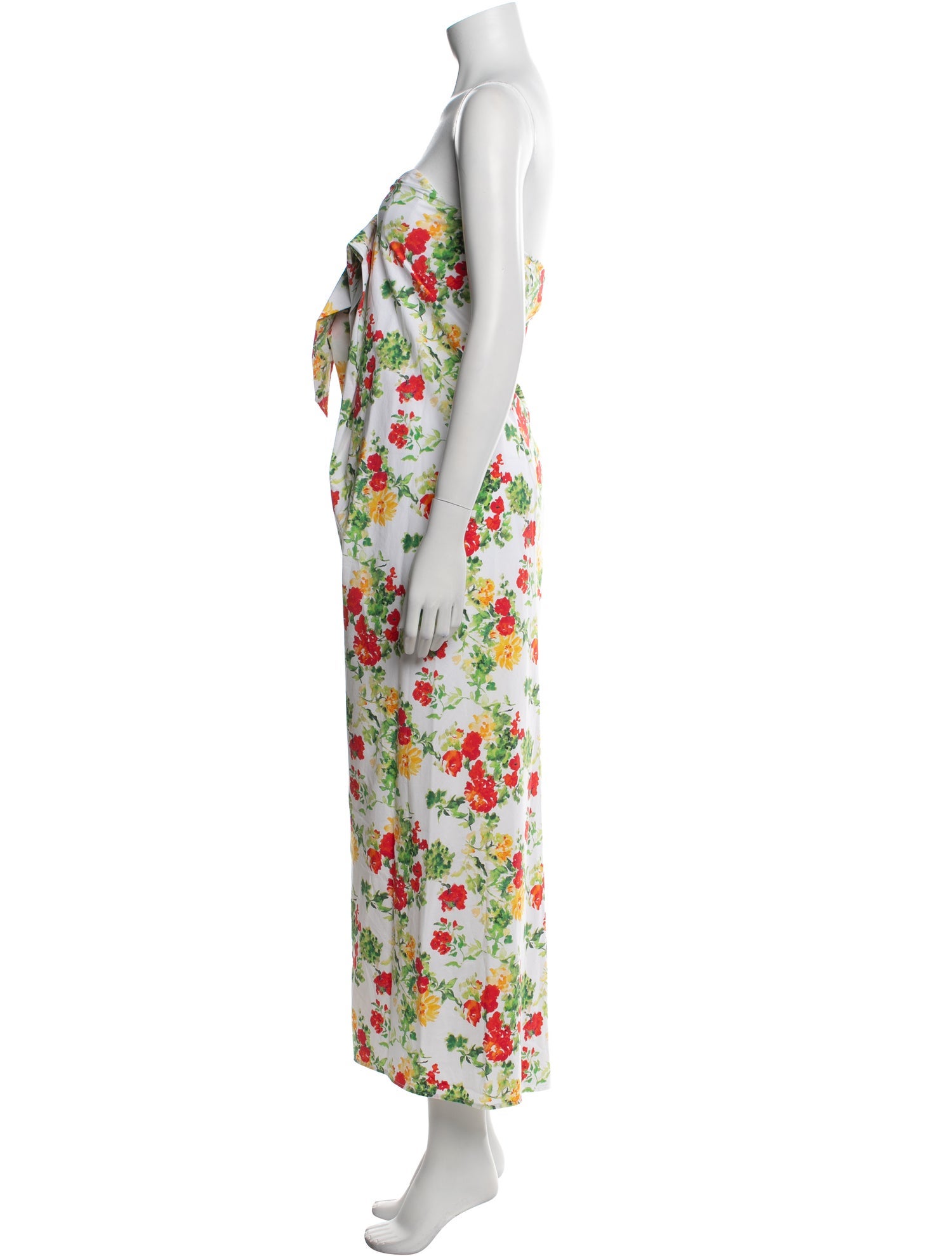 Caroline Constas Floral Print Long Dress
