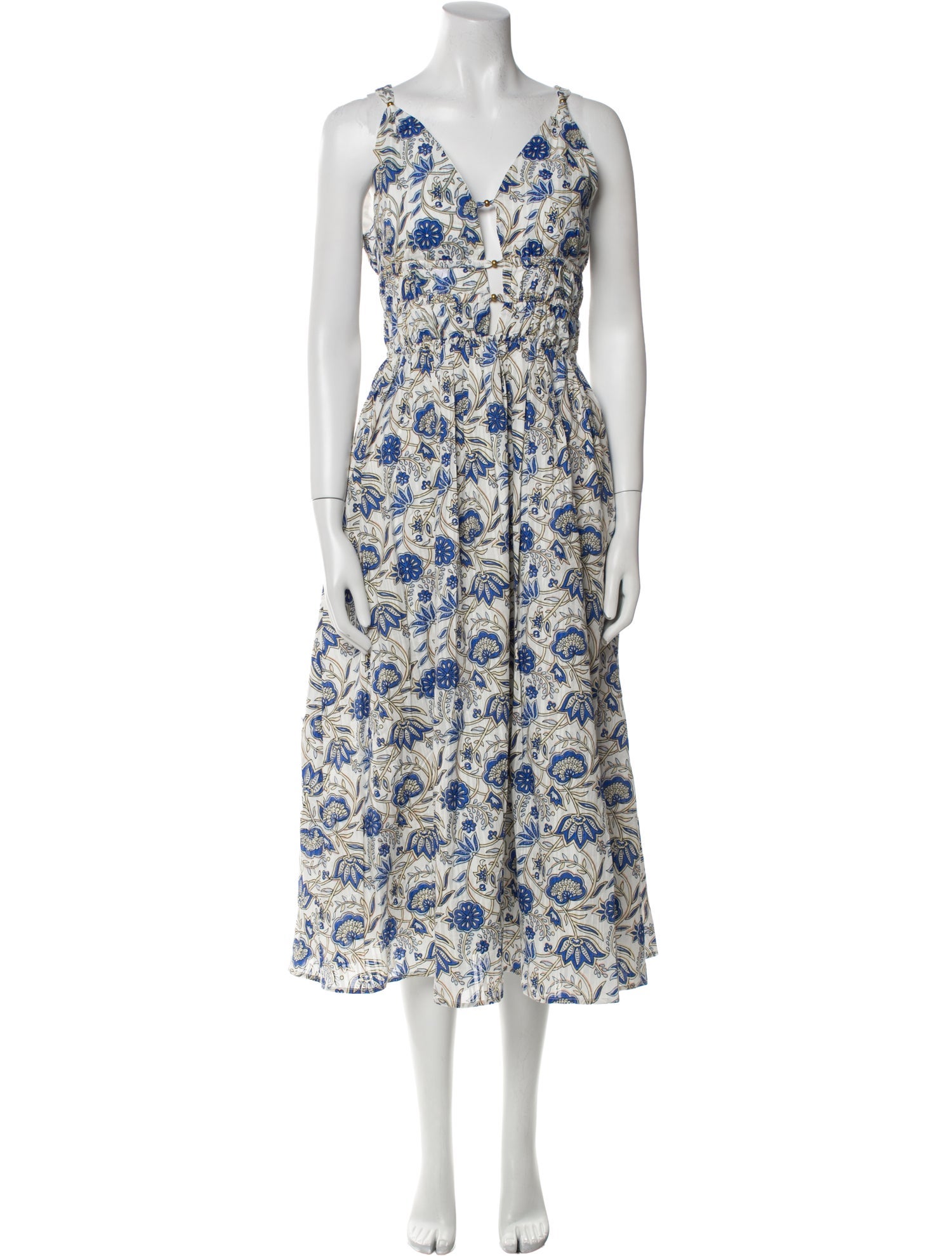 Caroline Constas Floral Print Midi Length Dress w/ Tags