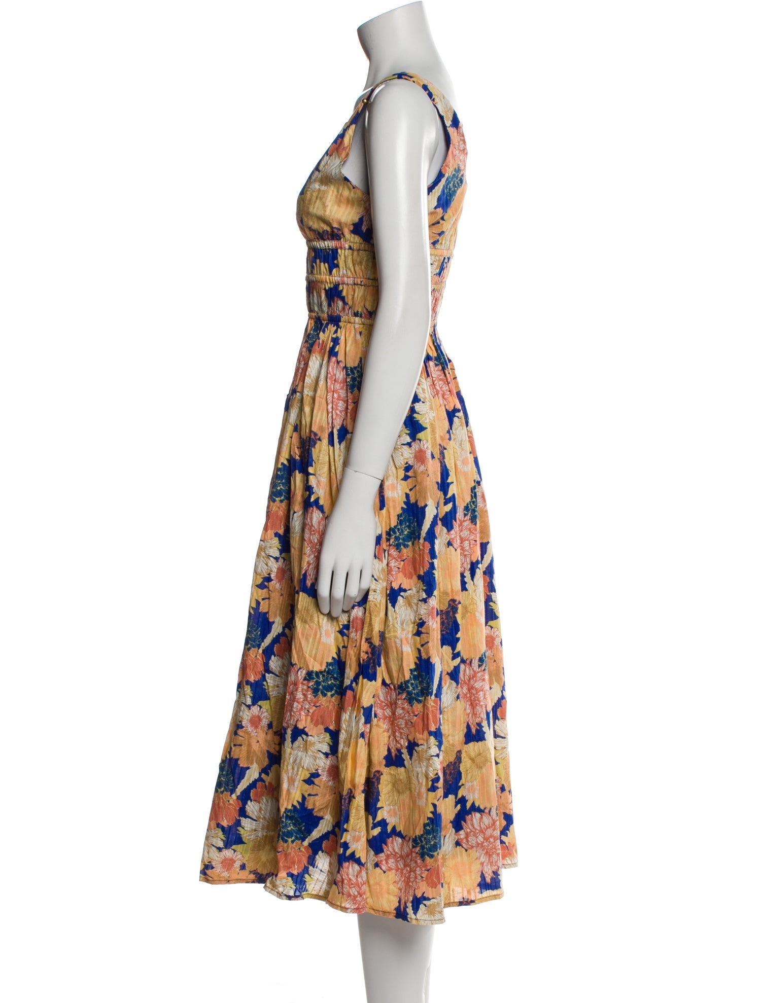 Caroline Constas Floral Print Midi Length Dress w/ Tags