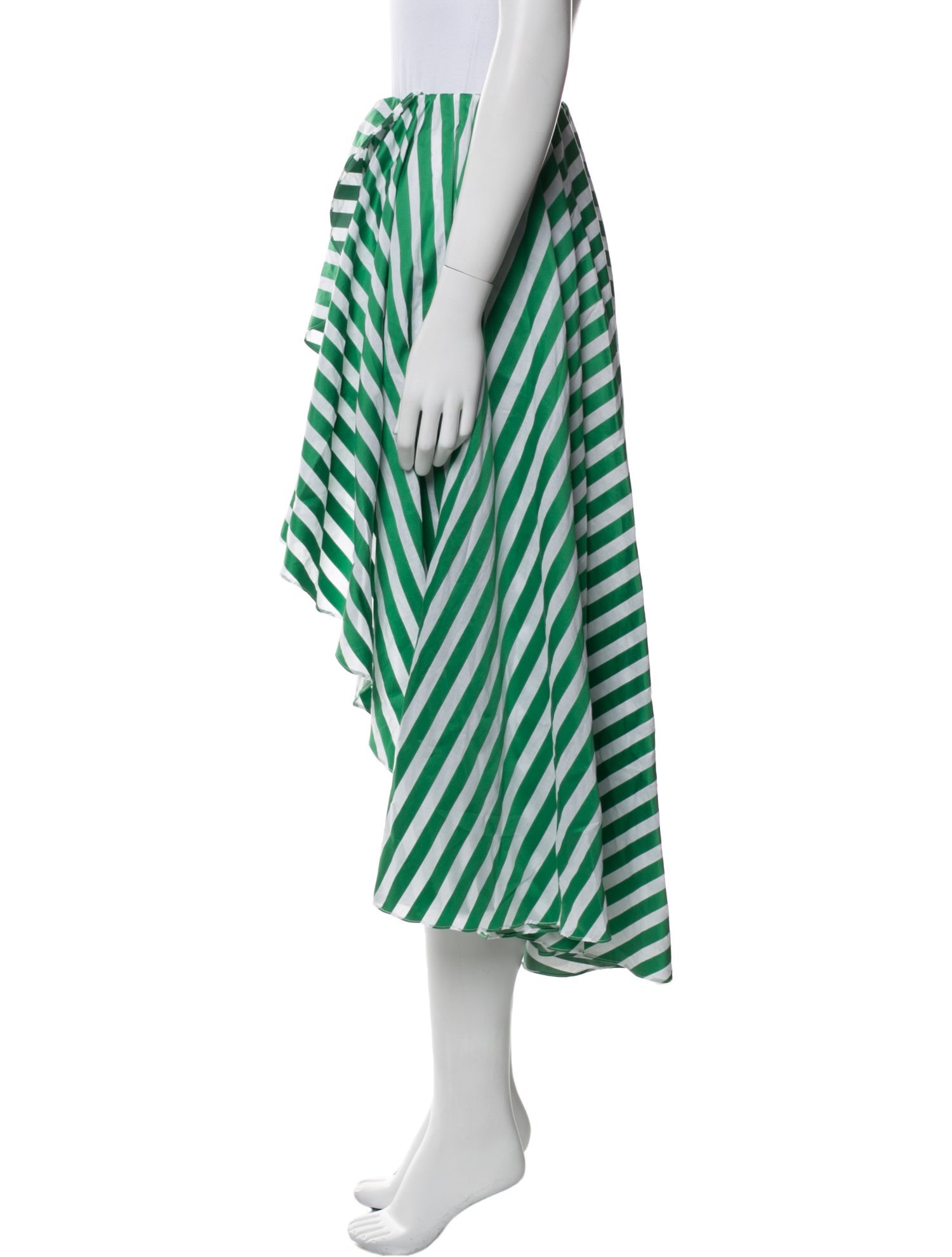 Caroline Constas Striped Midi Length Skirt