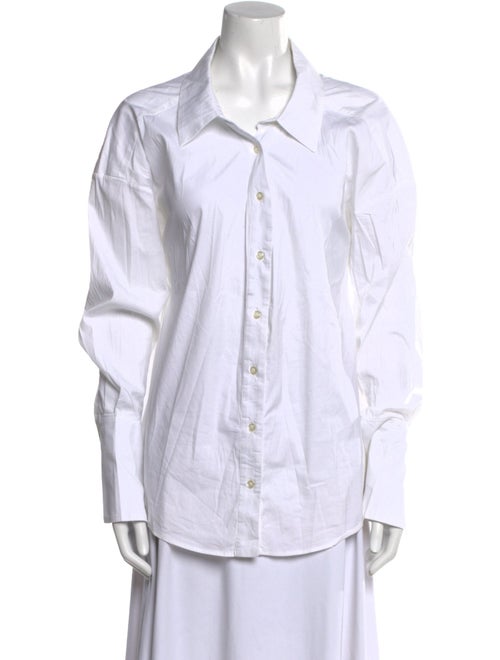 Caroline Constas Long Sleeve Button-Up Top
