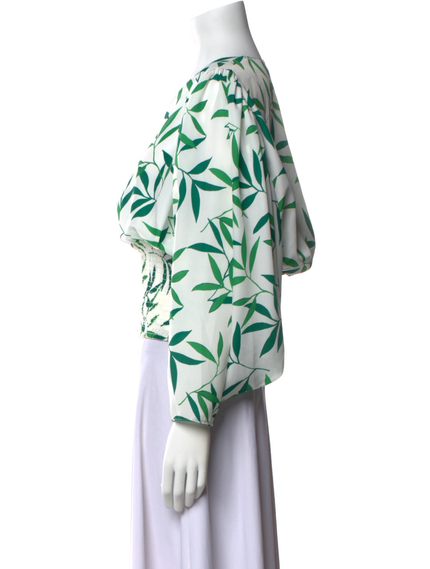 Caroline Constas Floral Print V-Neck Blouse