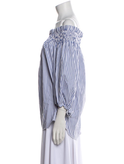 Caroline Constas Striped Off-The-Shoulder Blouse