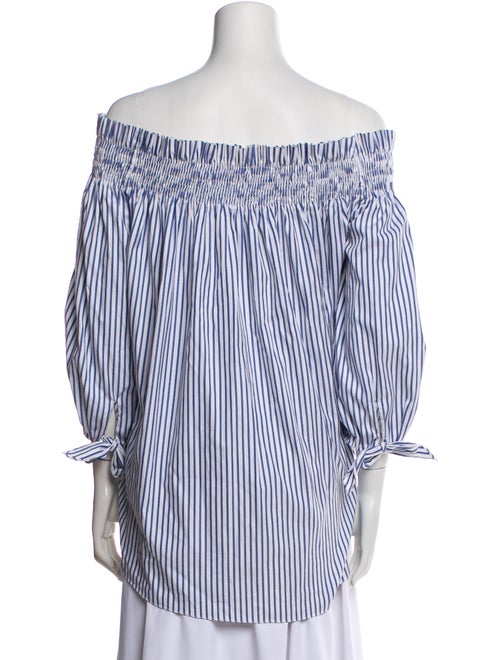 Caroline Constas Striped Off-The-Shoulder Blouse