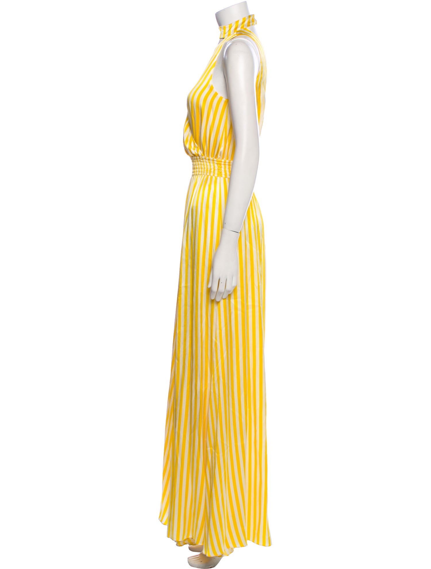 Caroline Constas Silk Striped Jumpsuit