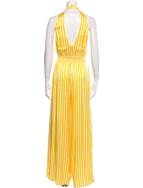 Caroline Constas Silk Striped Jumpsuit