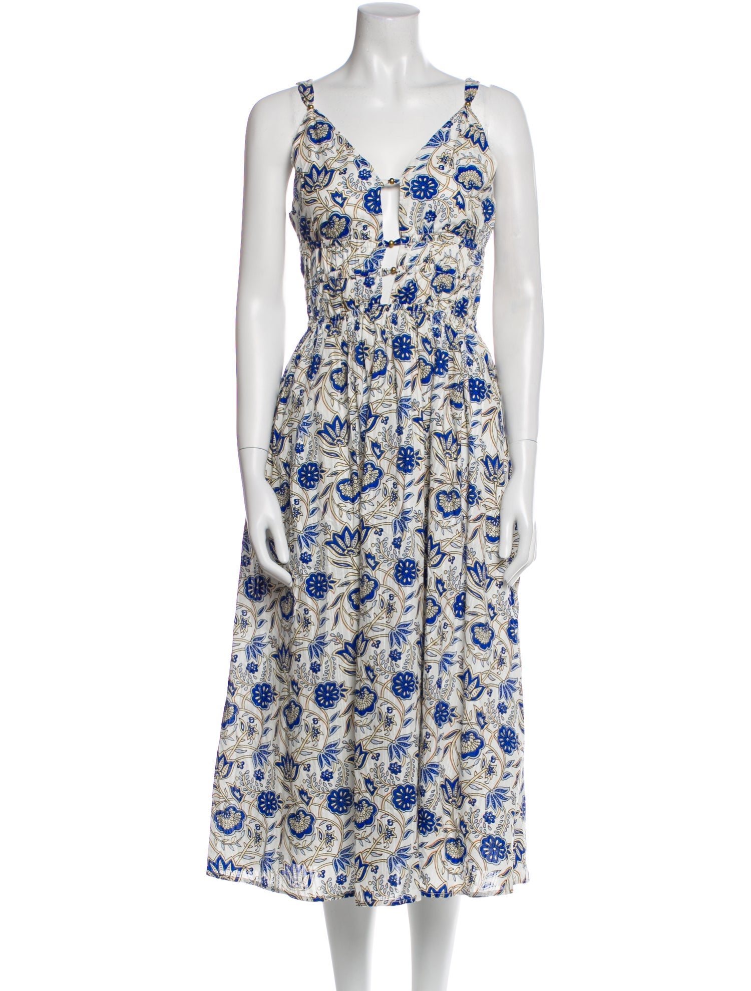 Caroline Constas Floral Print Midi Length Dress w/ Tags