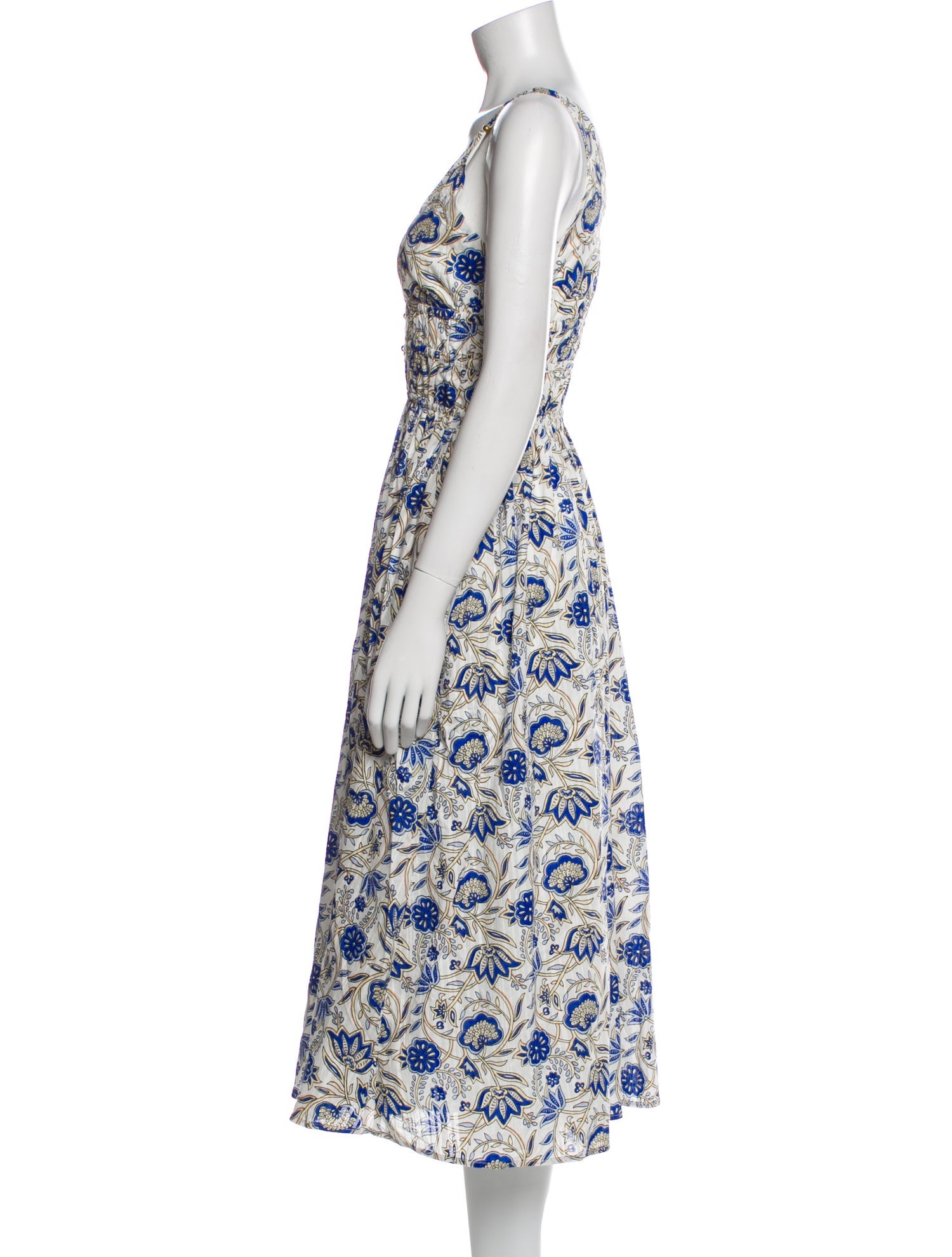 Caroline Constas Floral Print Midi Length Dress w/ Tags