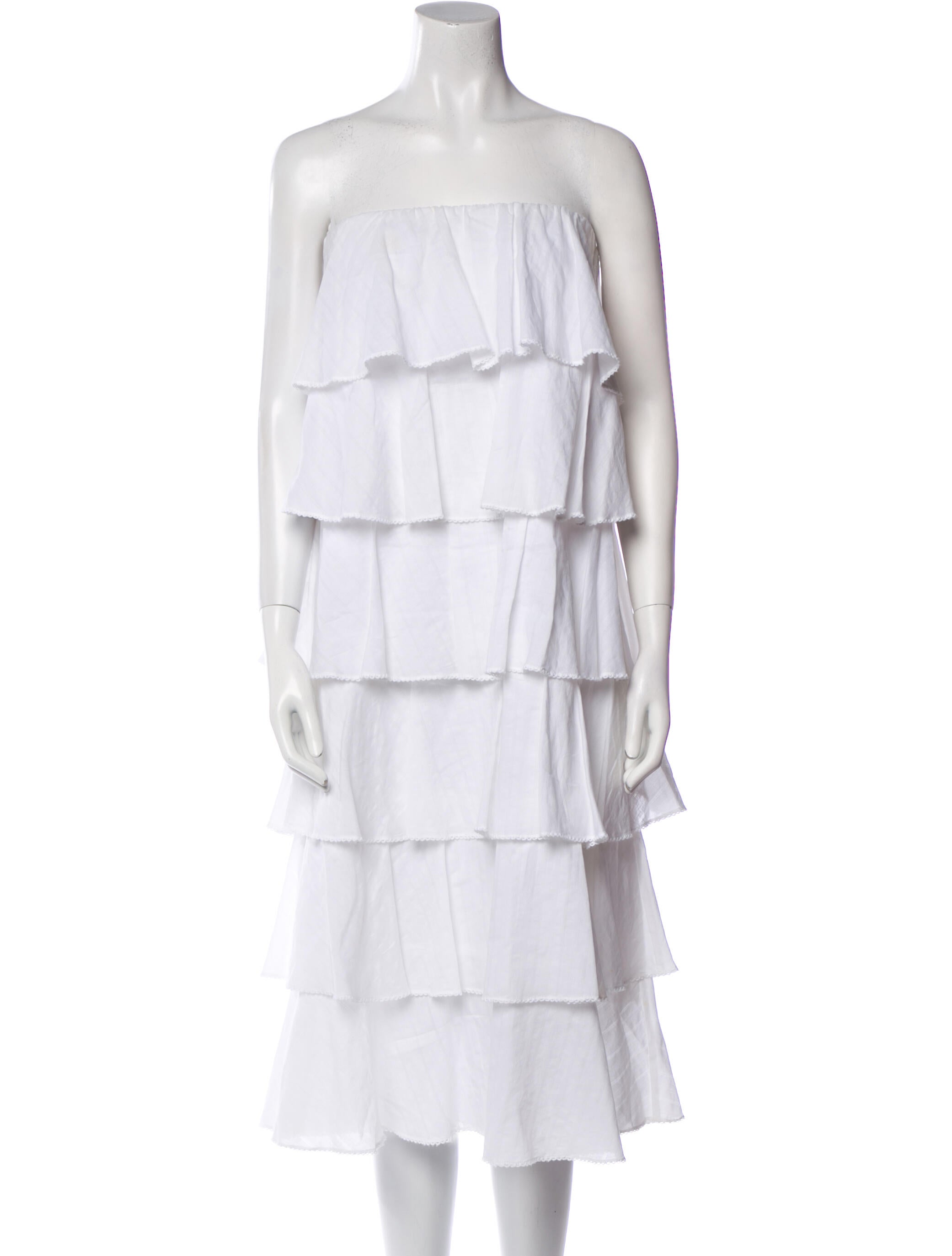 Caroline Constas Strapless Knee-Length Dress